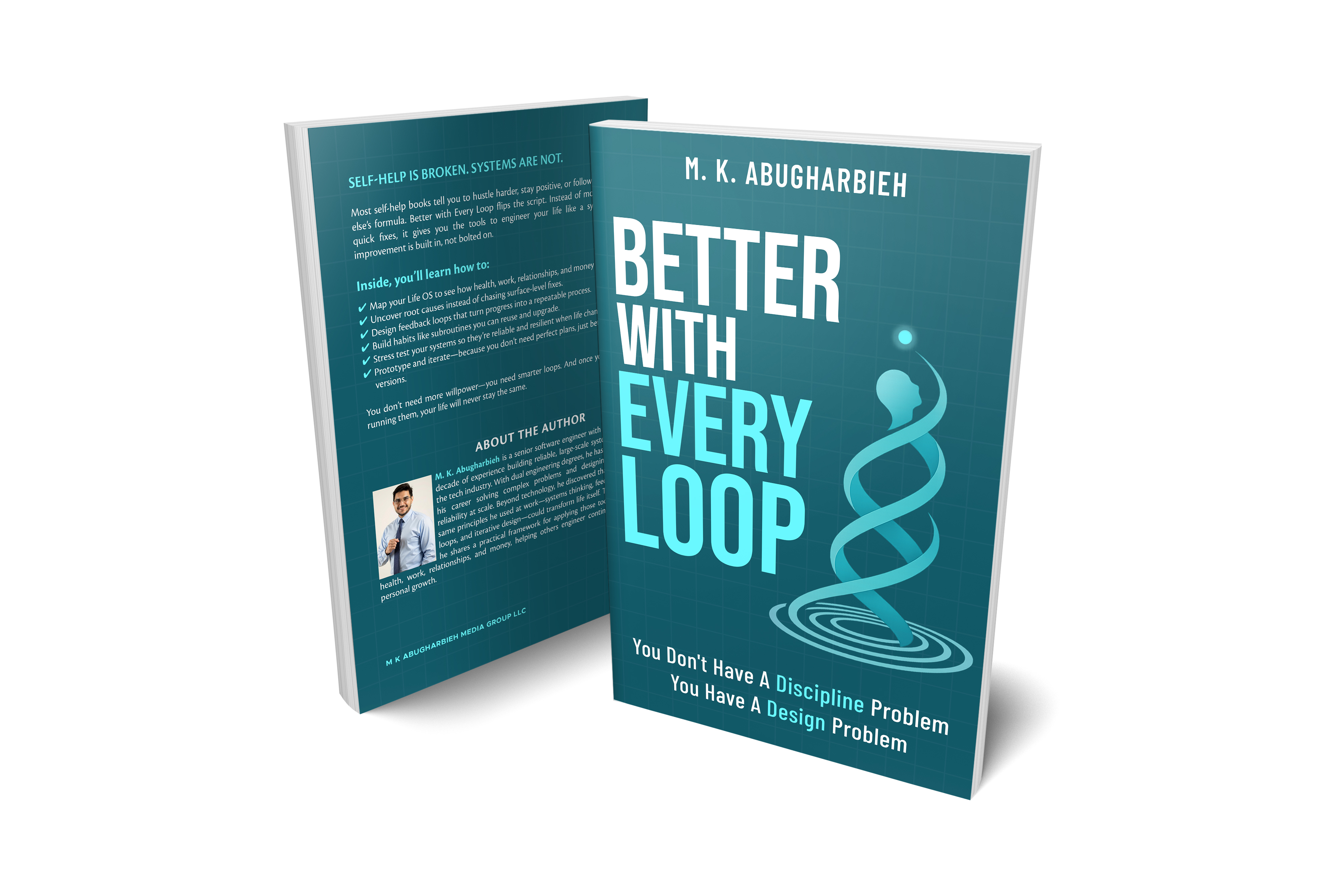 Better With Every Loop | 3D book mockup